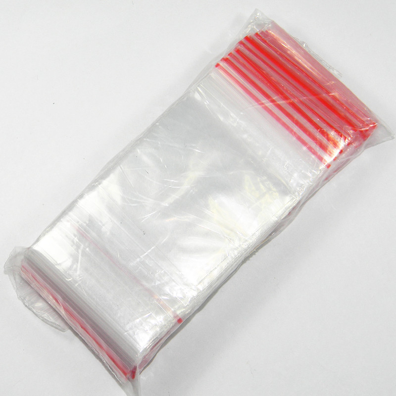 100 Resealable Zip Lock Satchel Plastic Bags Clear 50x50